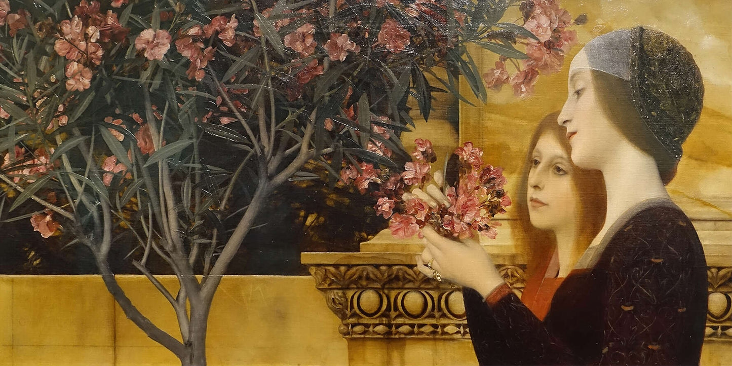 🌸 두 소녀와 월계수꽃 – 구스타프 클림트 (1890년경)