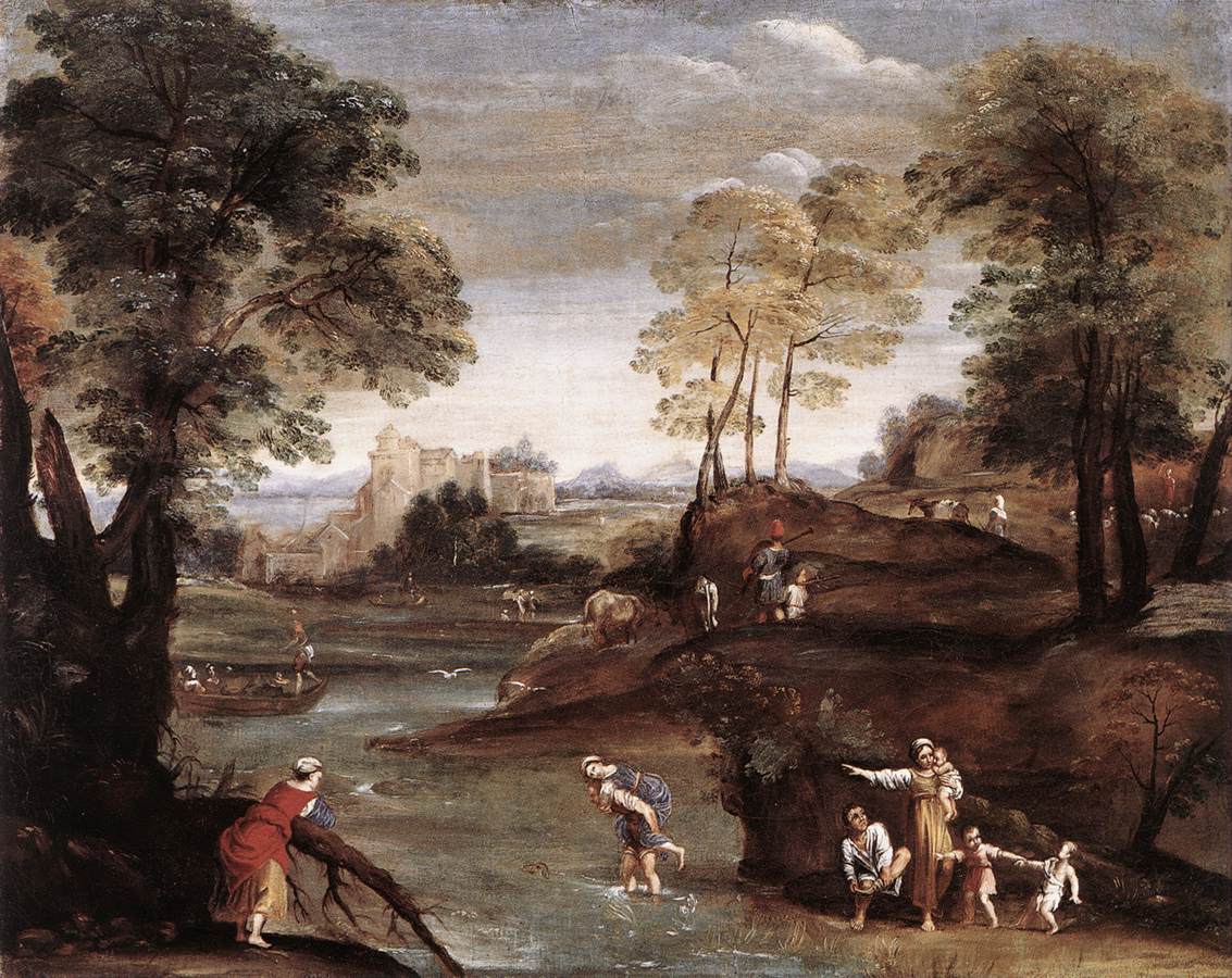 Paysage avec Ford - Domenichino - Alpha Reproduction