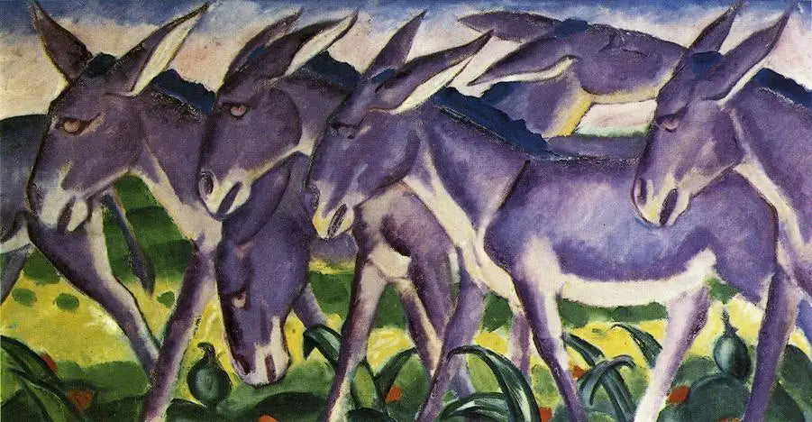 Reproduction du tableau « Frise de l'âne - Franz Marc » par Alpha Reproduction en peinture à l’huile