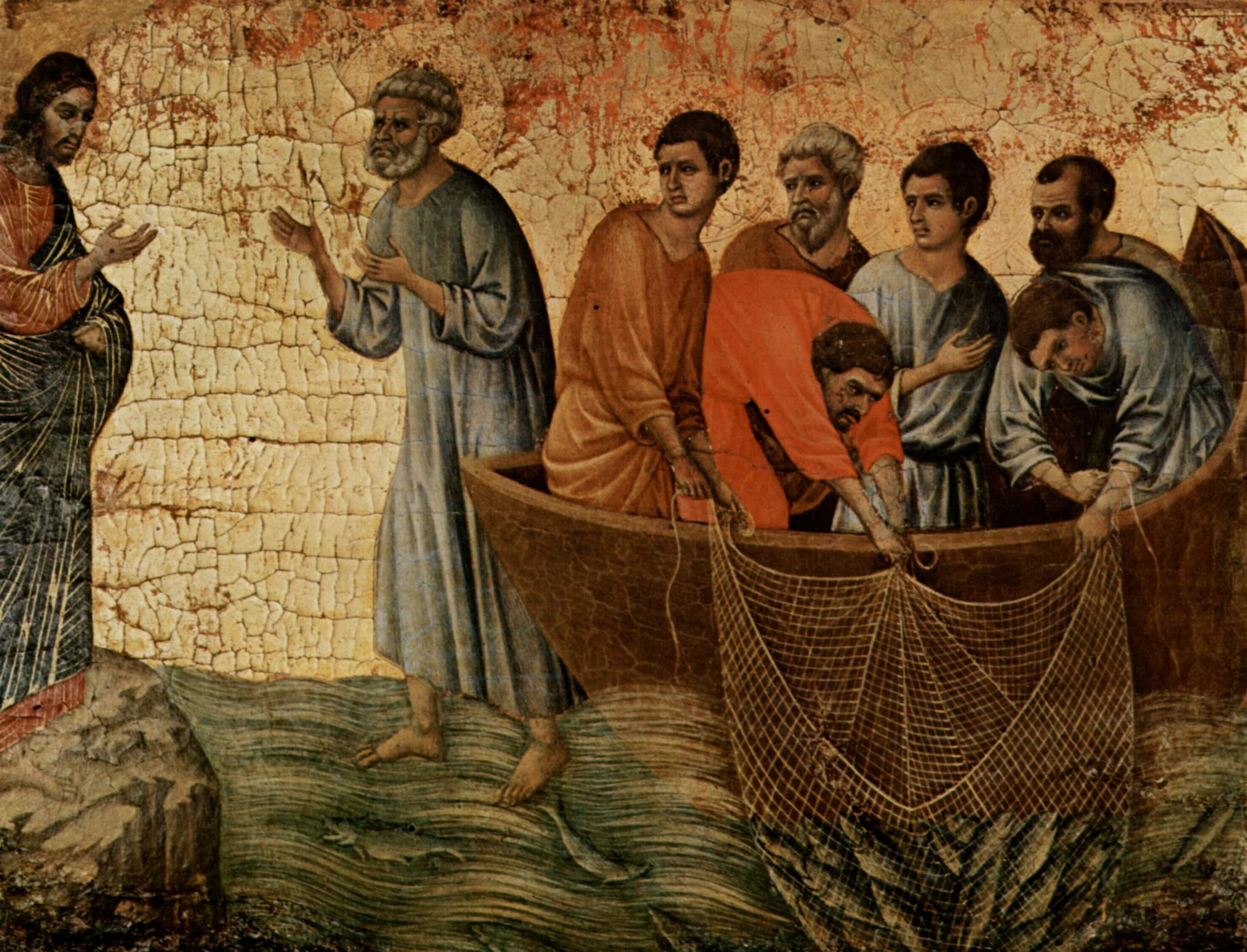 Jésus apparaît sur le lac de Tibériade - Duccio di Buoninsegna