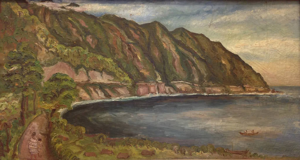 Route côtière de l’est de Taïwan, Chen Cheng-po, 1930, huile sur toile