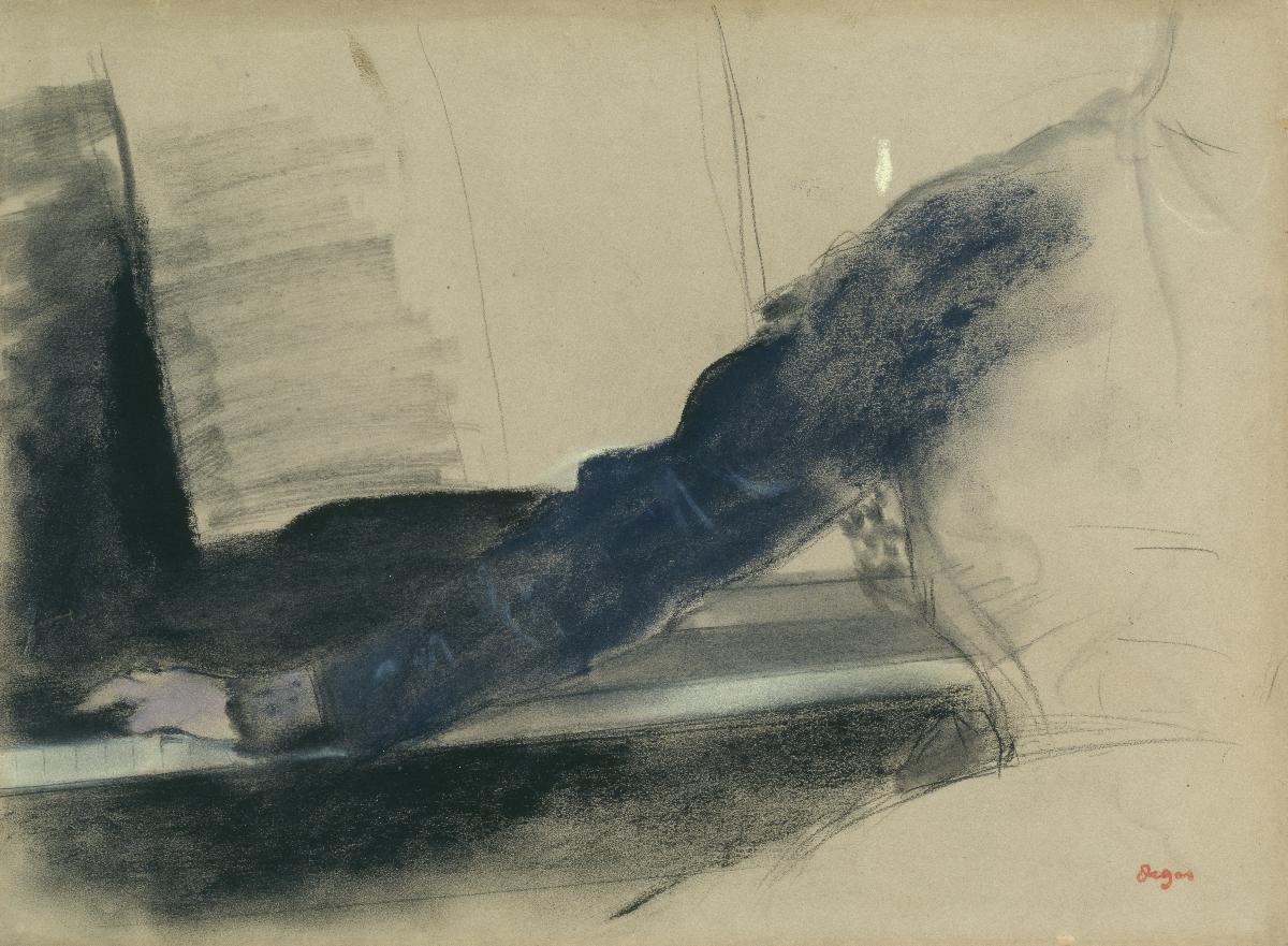 Reproduction du tableau « Au piano, étude de bras" - Edgar Degas » par Alpha Reproduction en peinture à l’huile