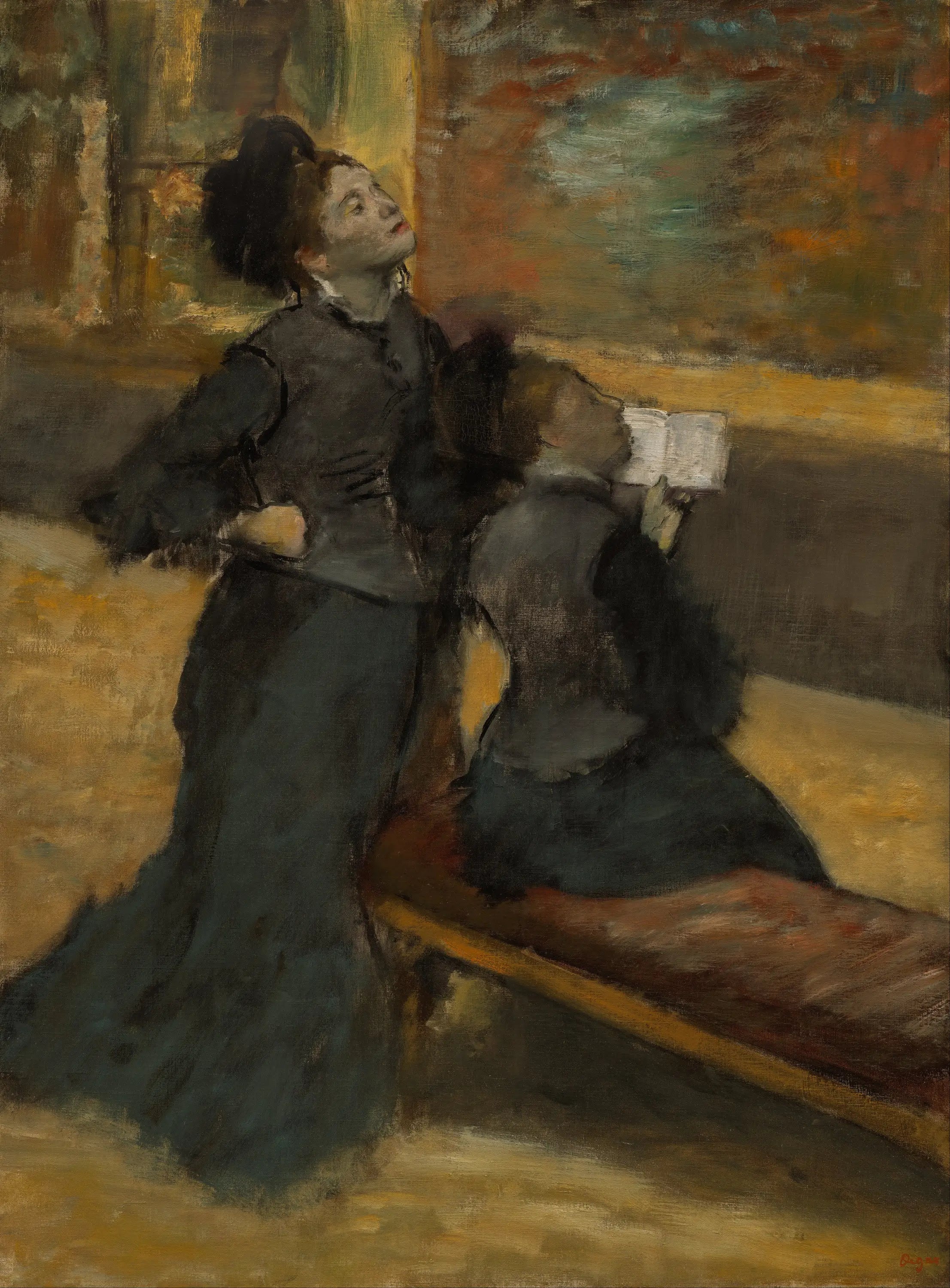 Reproduction du tableau « Visite d'un musée - Edgar Degas » par Alpha Reproduction en peinture à l’huile