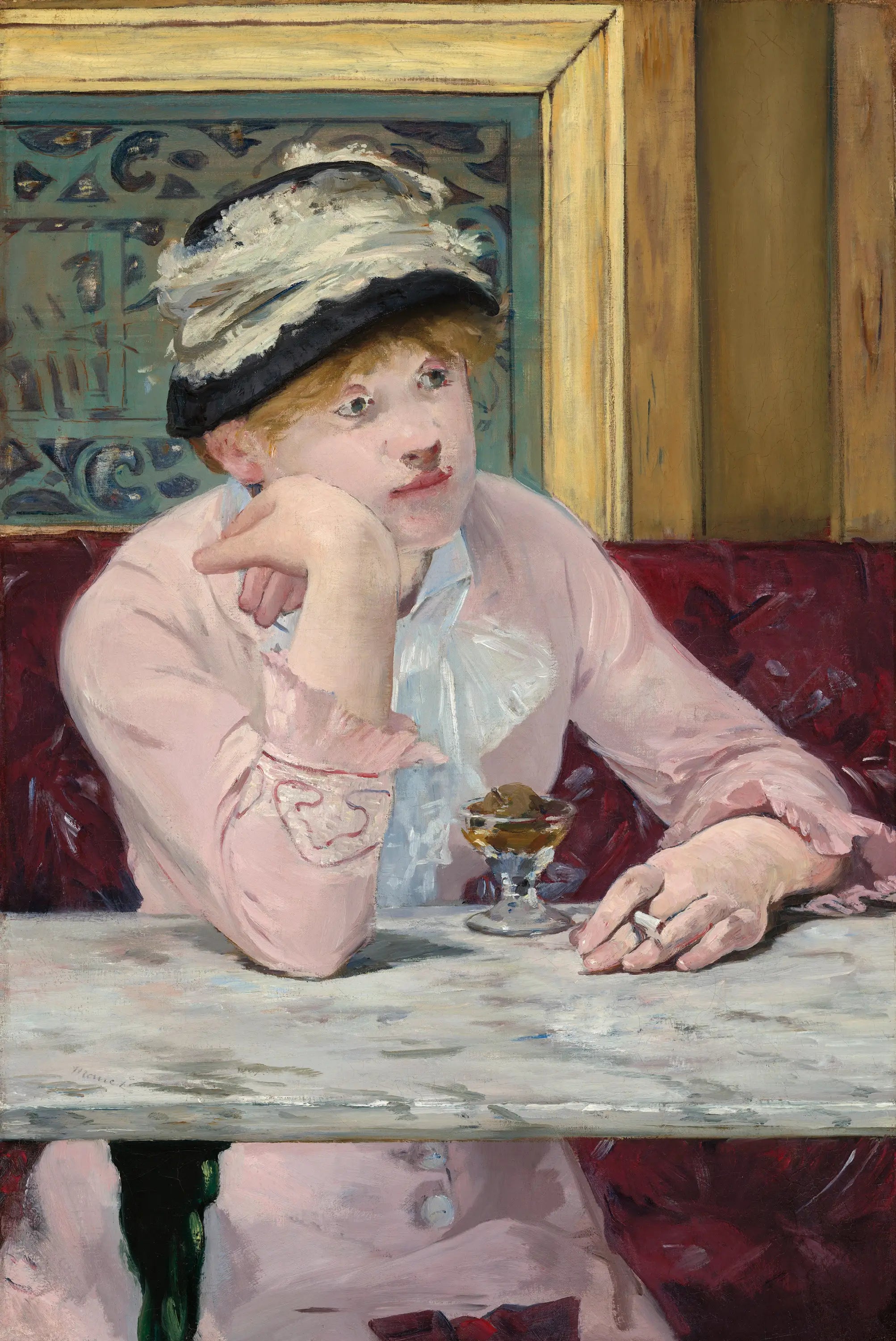 Reproduction du tableau « La Prune - Édouard Manet » par Alpha Reproduction en peinture à l’huile