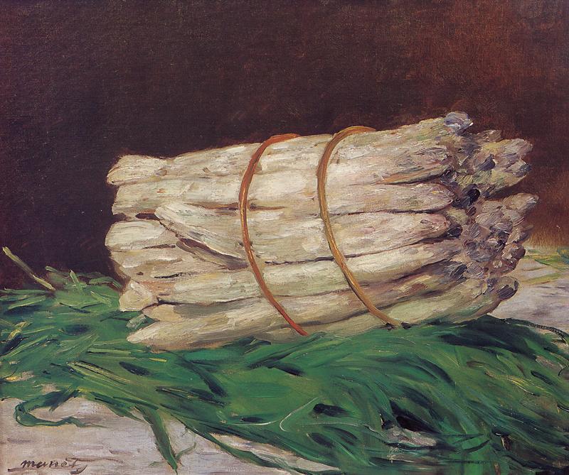 Reproduction du tableau « Une botte d'asperges - Édouard Manet » par Alpha Reproduction en peinture à l’huile