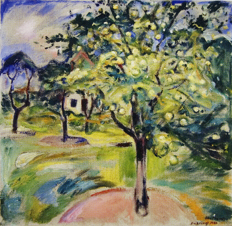 Reproduction du tableau « Pommier dans le jardin à Ekely - Edvard Munch » par Alpha Reproduction en peinture à l’huile