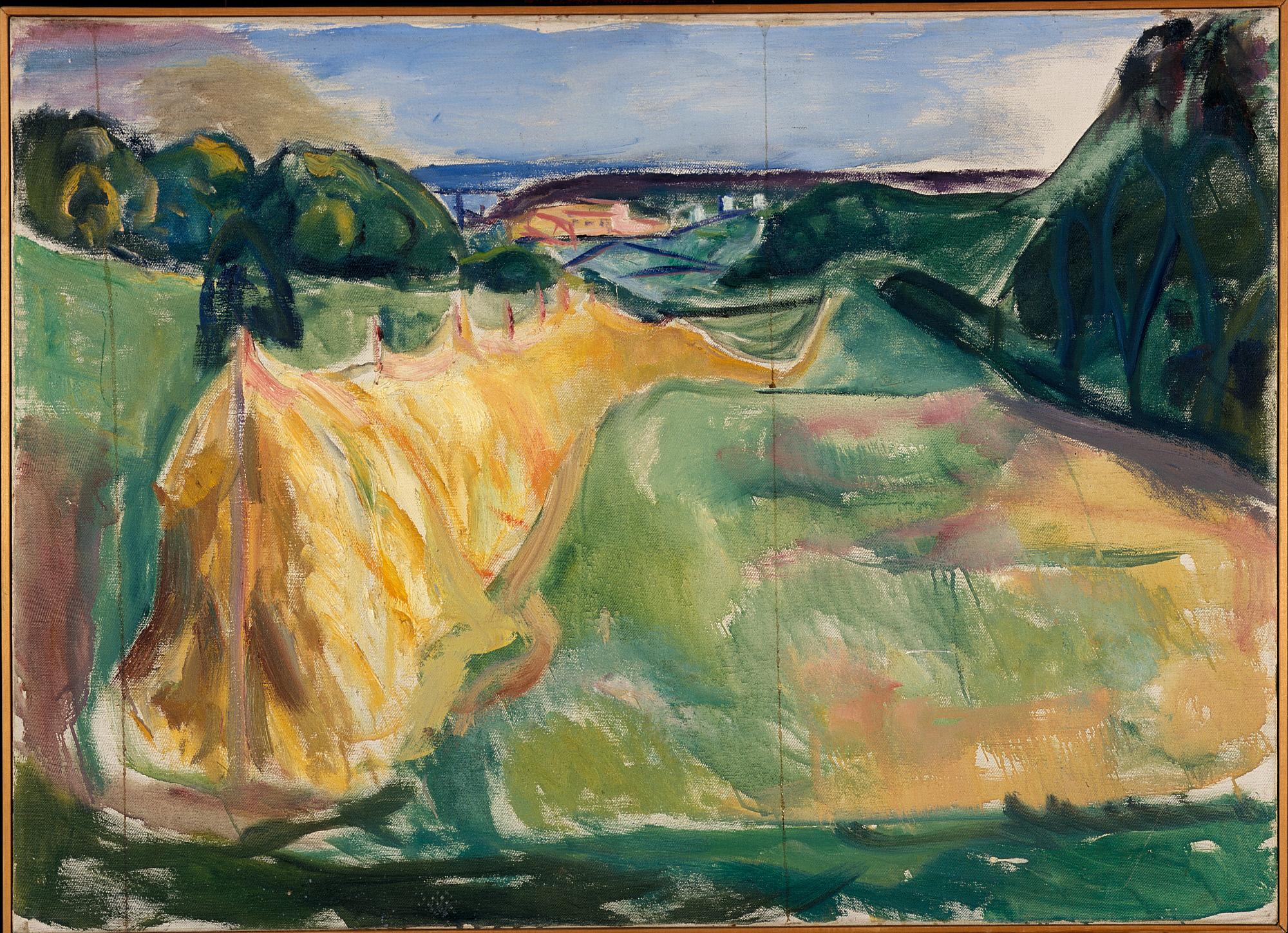 Reproduction du tableau « Foin séchant - Edvard Munch » par Alpha Reproduction en peinture à l’huile