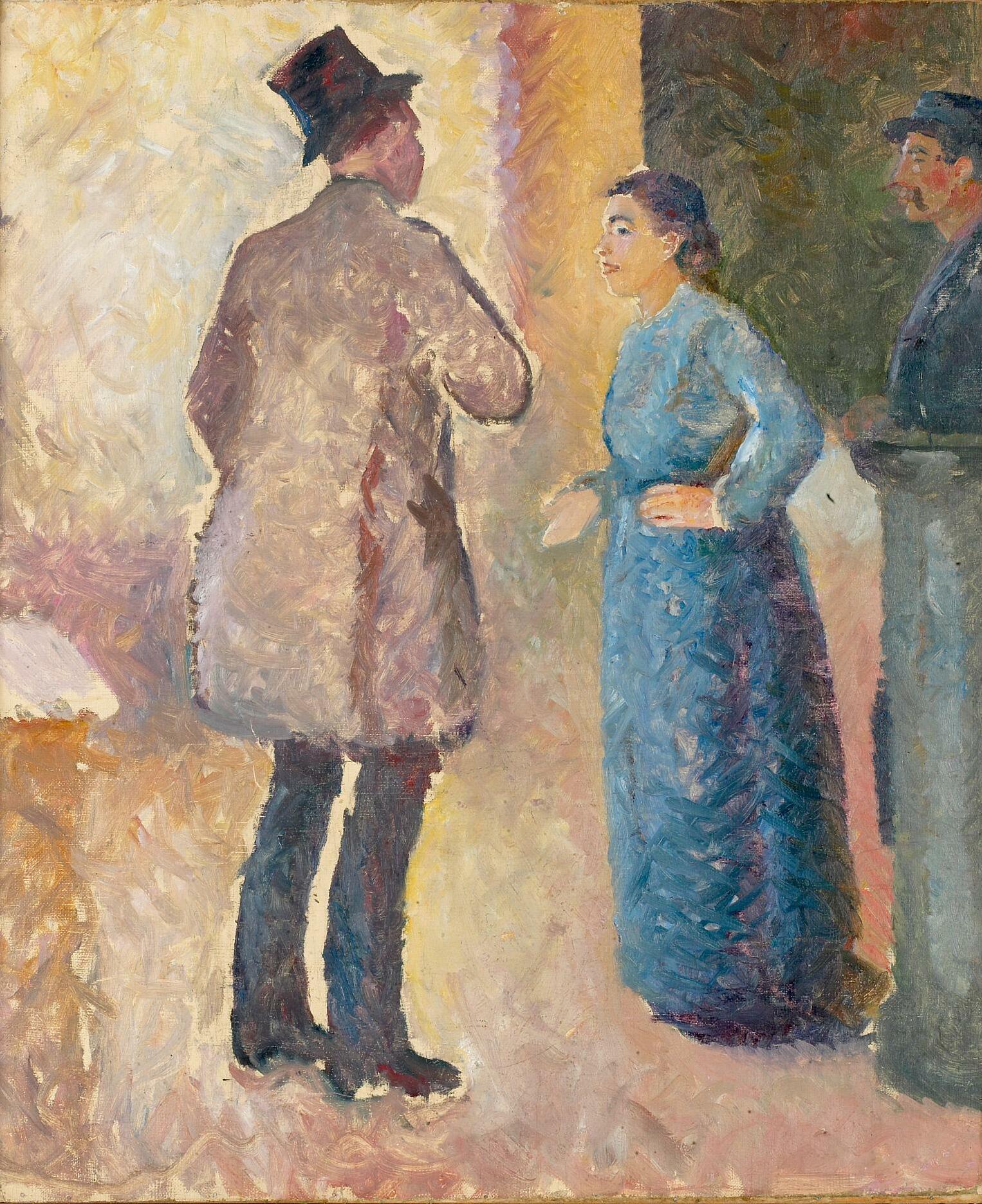 Reproduction du tableau « Au café - Edvard Munch » par Alpha Reproduction en peinture à l’huile
