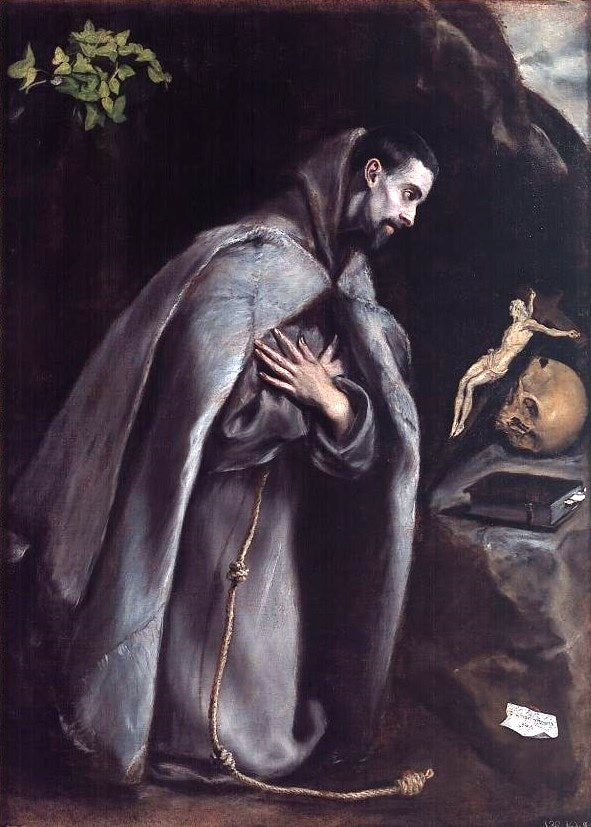 Saint François méditant à genoux - El Greco