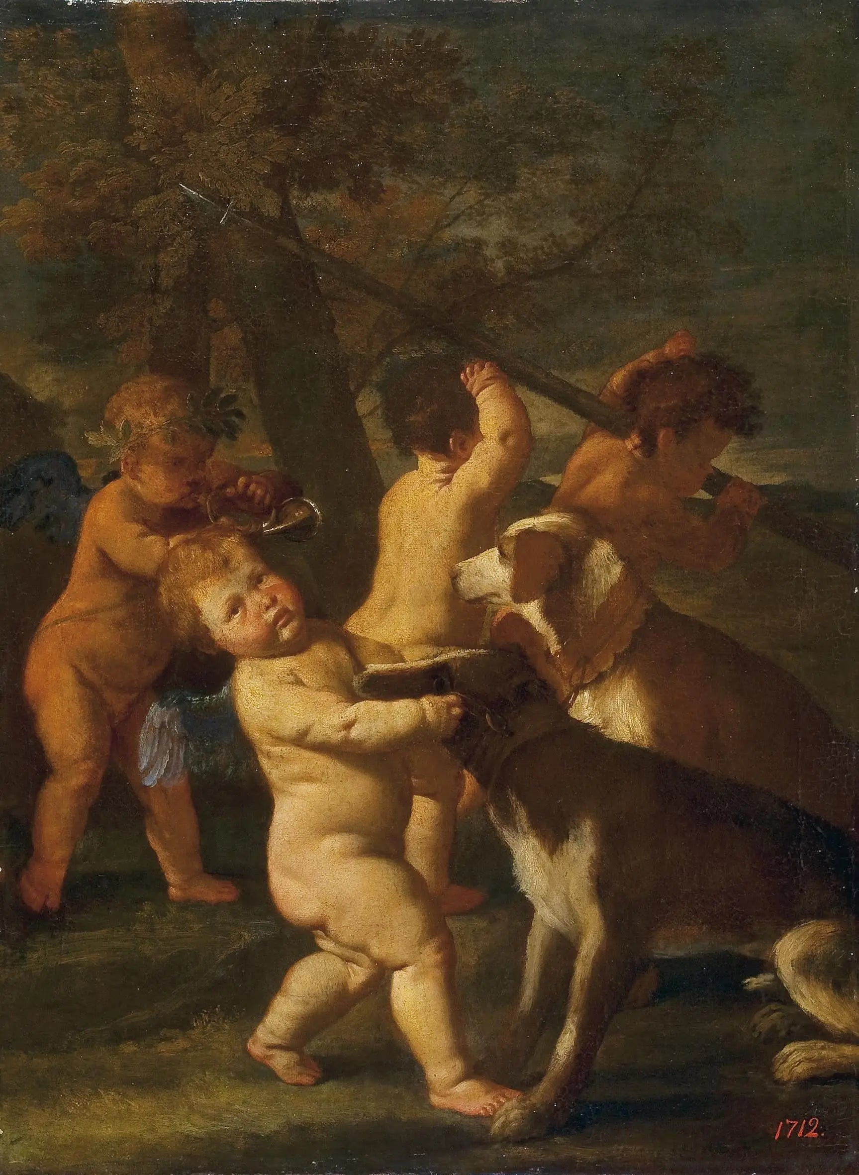 Enfants et chiens - Nicolas Poussin - Alpha Reproduction