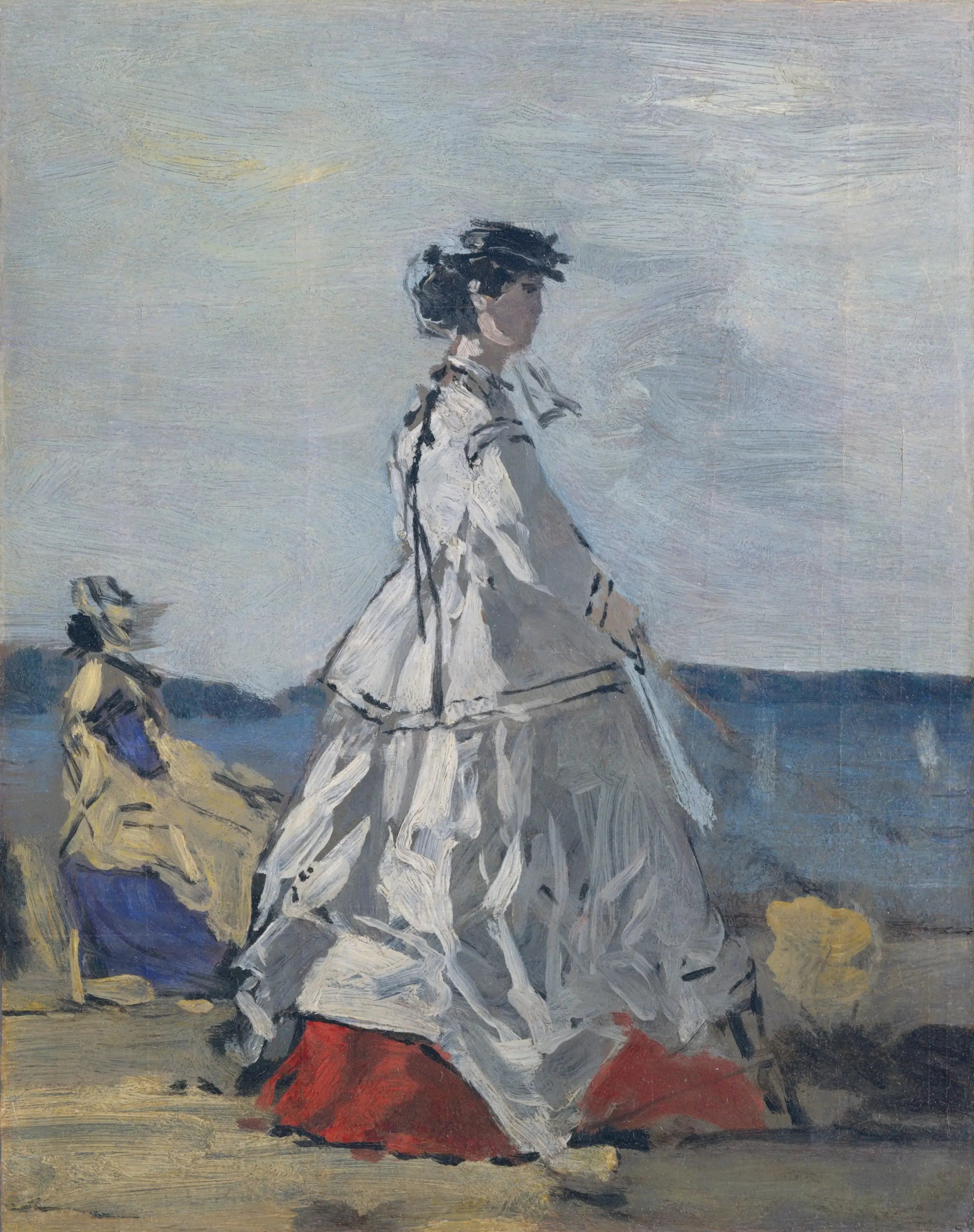 Reproduction du tableau « La princesse Pauline de Metternich sur la plage - Eugène Boudin » par Alpha Reproduction en peinture à l’huile