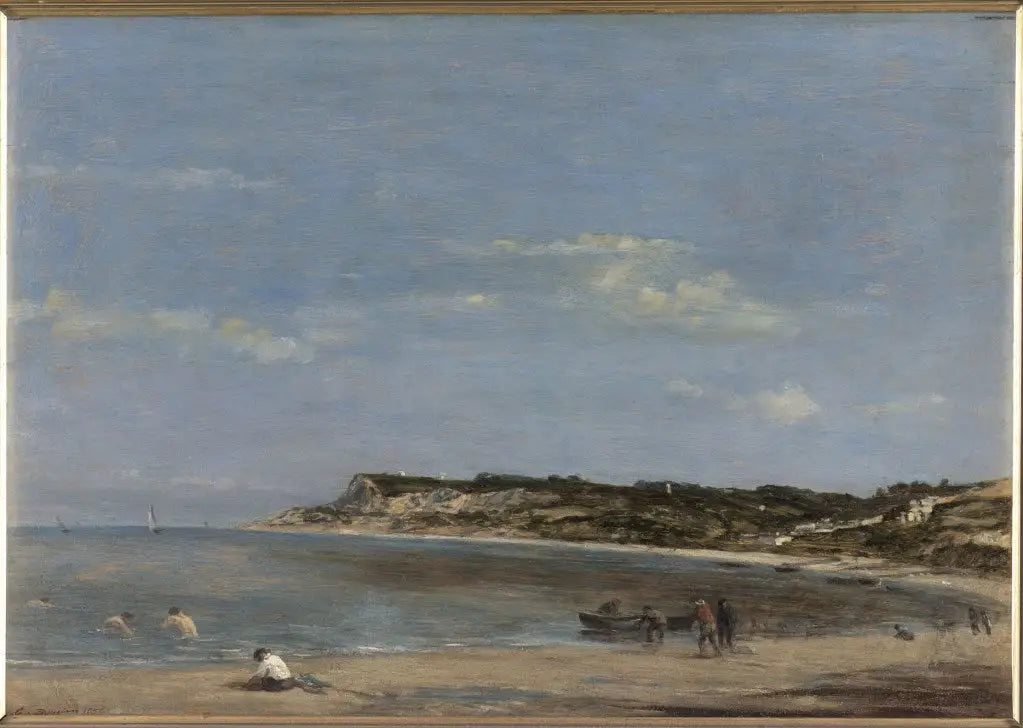 Reproduction du tableau « Marine, rivage normand - Eugène Boudin » par Alpha Reproduction en peinture à l’huile