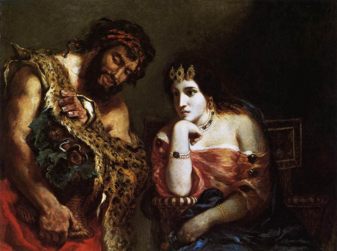 Reproduction du tableau « Cléopâtre et le paysan - Eugène Delacroix » par Alpha Reproduction en peinture à l’huile
