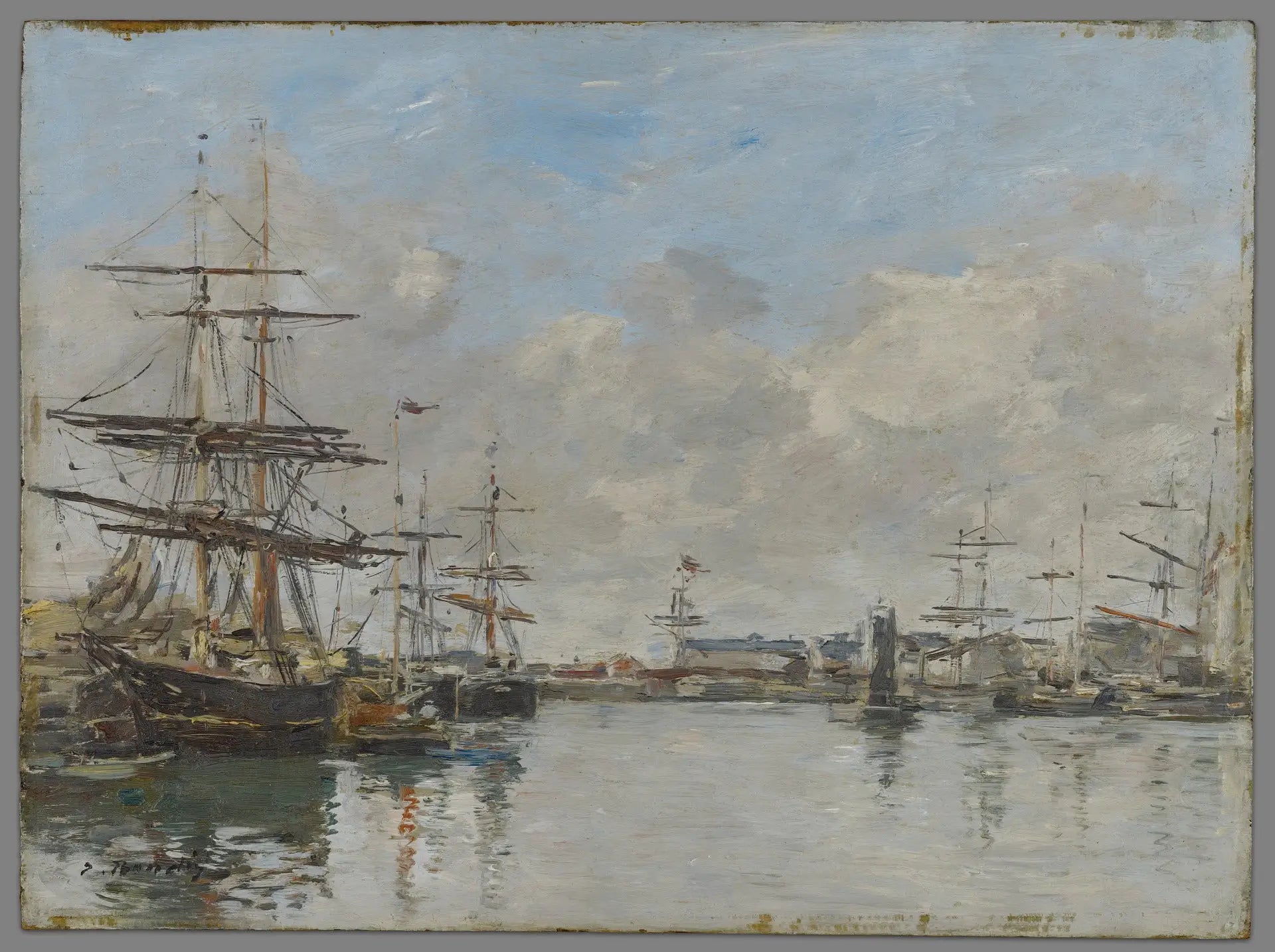 Reproduction du tableau « Le port du Havre - Eugène Boudin » par Alpha Reproduction en peinture à l’huile
