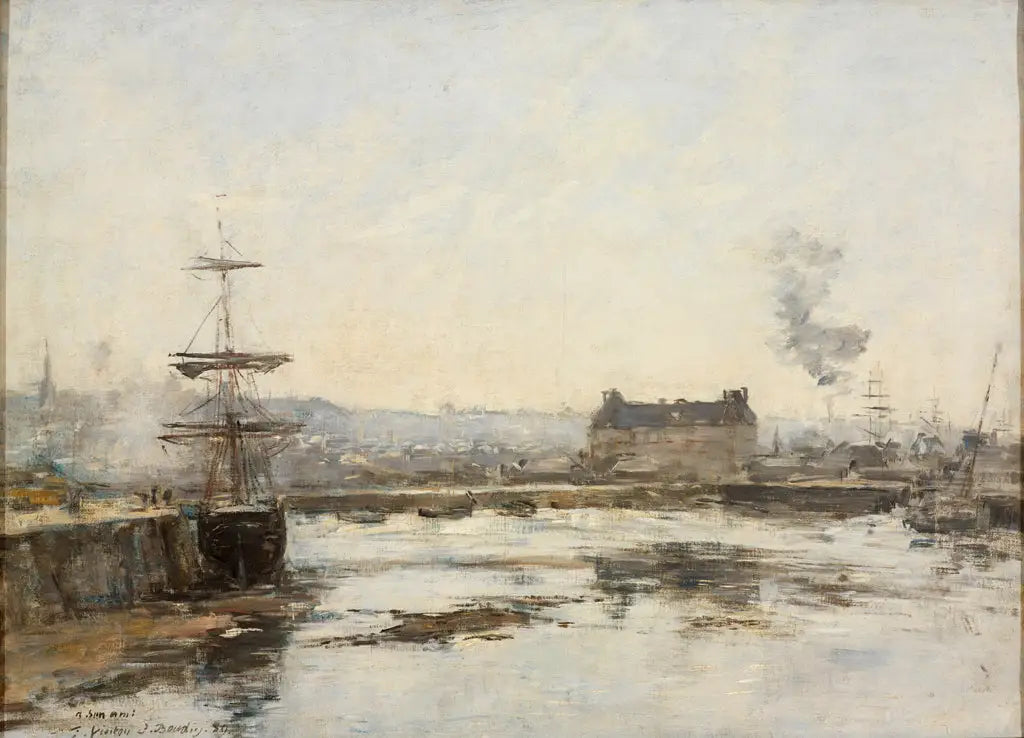 Reproduction du tableau « Le port de Trouville - Eugène Boudin » par Alpha Reproduction en peinture à l’huile