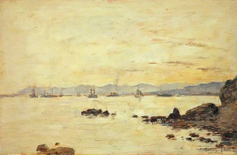 Reproduction du tableau « Golfe-Juan - Eugène Boudin » par Alpha Reproduction en peinture à l’huile