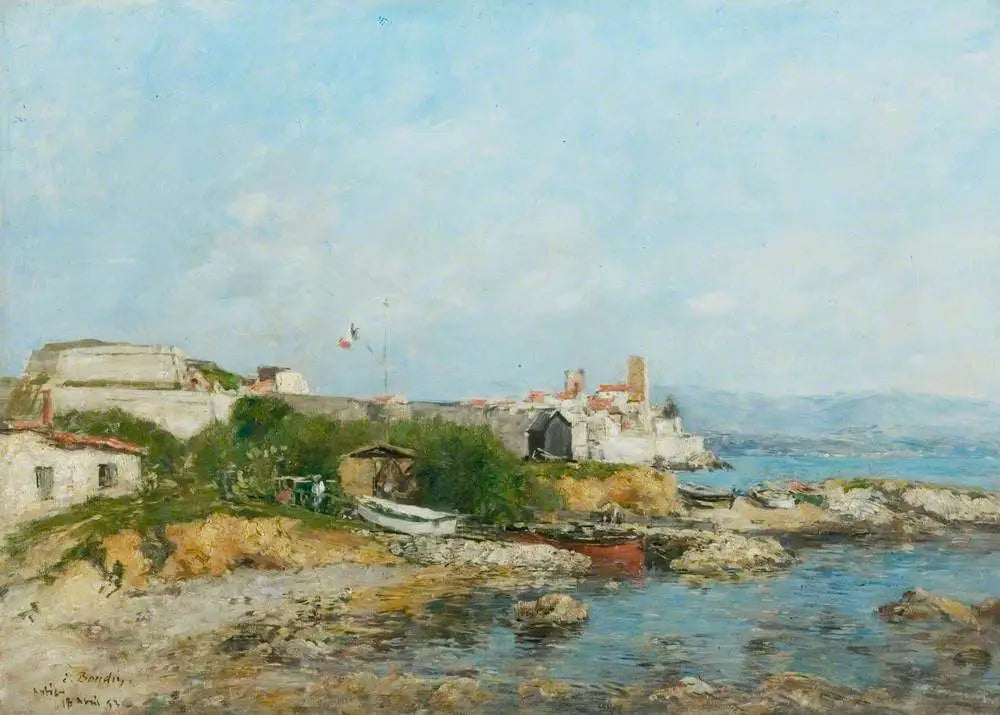 Reproduction du tableau « Les fortifications d'Antibes - Eugène Boudin » par Alpha Reproduction en peinture à l’huile