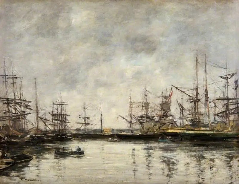 Reproduction du tableau « Le port de Deauville - Eugène Boudin » par Alpha Reproduction en peinture à l’huile