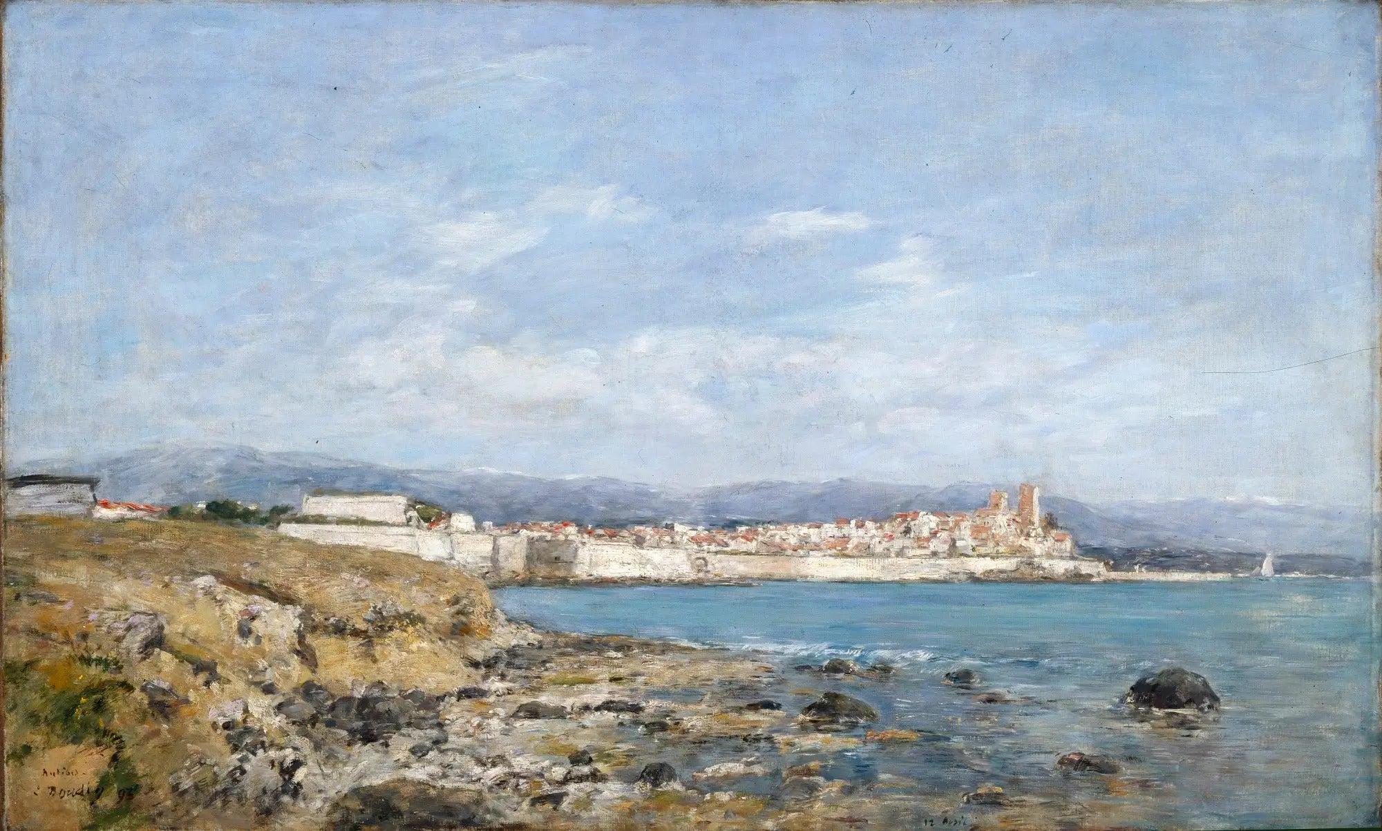 Reproduction du tableau « Voir d'Antibes au coucher du soleil - Eugène Boudin » par Alpha Reproduction en peinture à l’huile