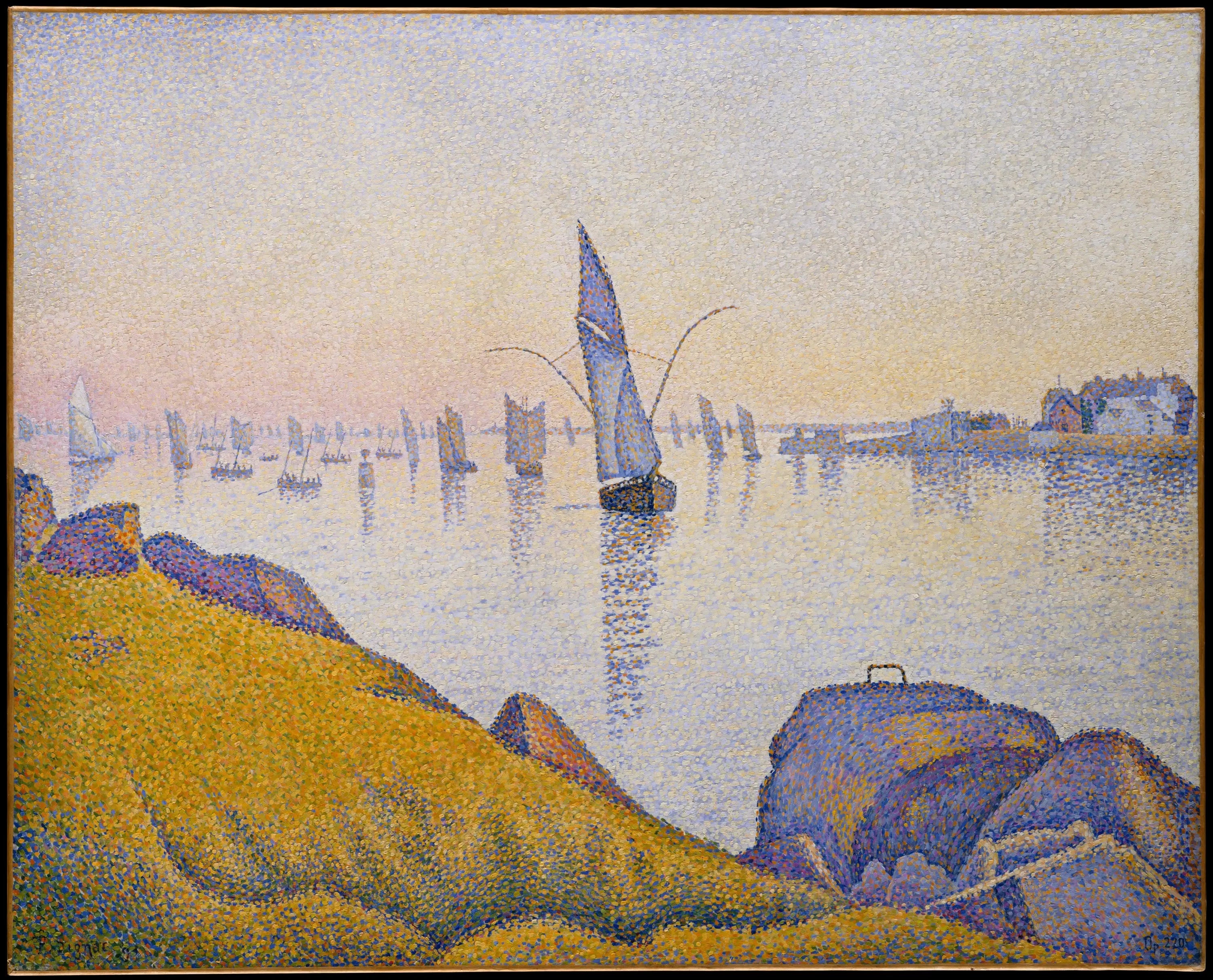 Reproduction du tableau « Calme du soir, Concarneau, opus 220 (allegro maestoso) - Paul Signac » par Alpha Reproduction en peinture à l’huile