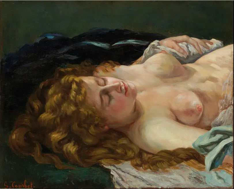Femme endormie aux cheveux roux - Gustave Courbet - Alpha Reproduction
