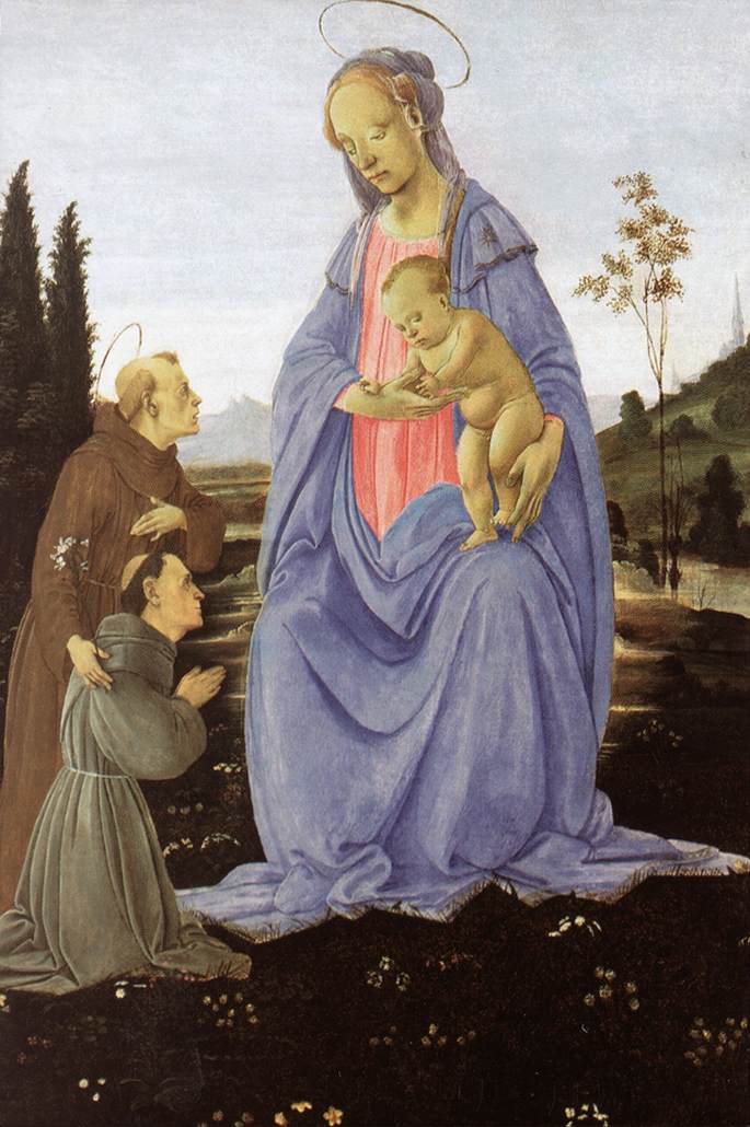 La Vierge à l'Enfant, saint Antoine de Padoue et un frère - Filippino Lippi