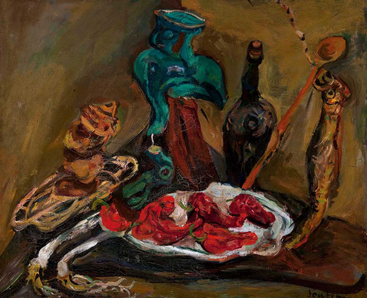 Fish, Peppers, Onions by Chaim Soutine - Chaim Soutine