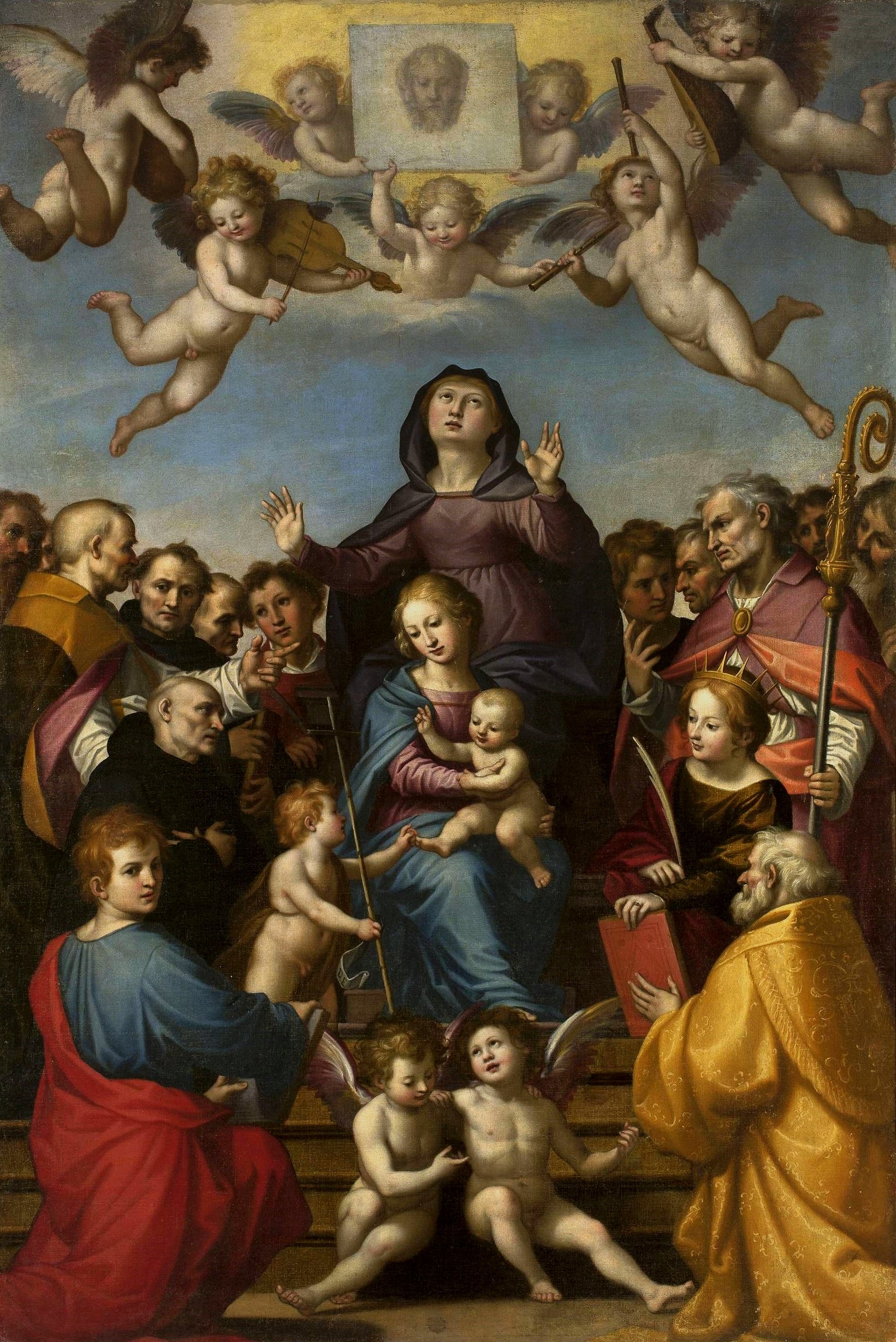 Vierge et l'Enfant avec sainte Anne et les saints patrons de Florence. - Fra Bartolomeo