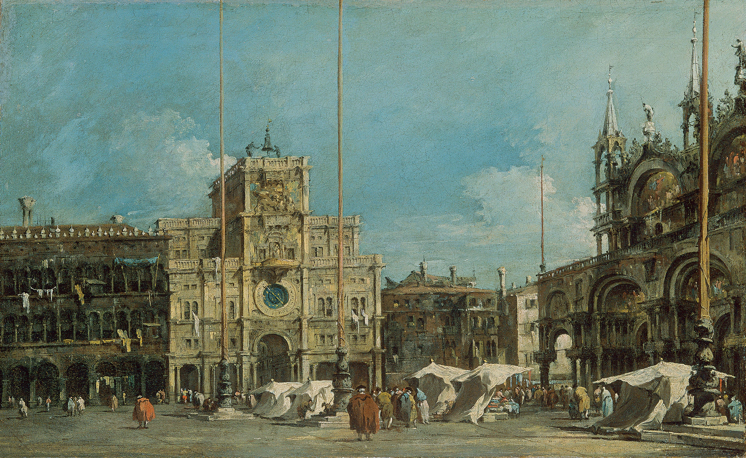 La tour de l'horloge sur la place Saint Marc - Francesco Guardi
