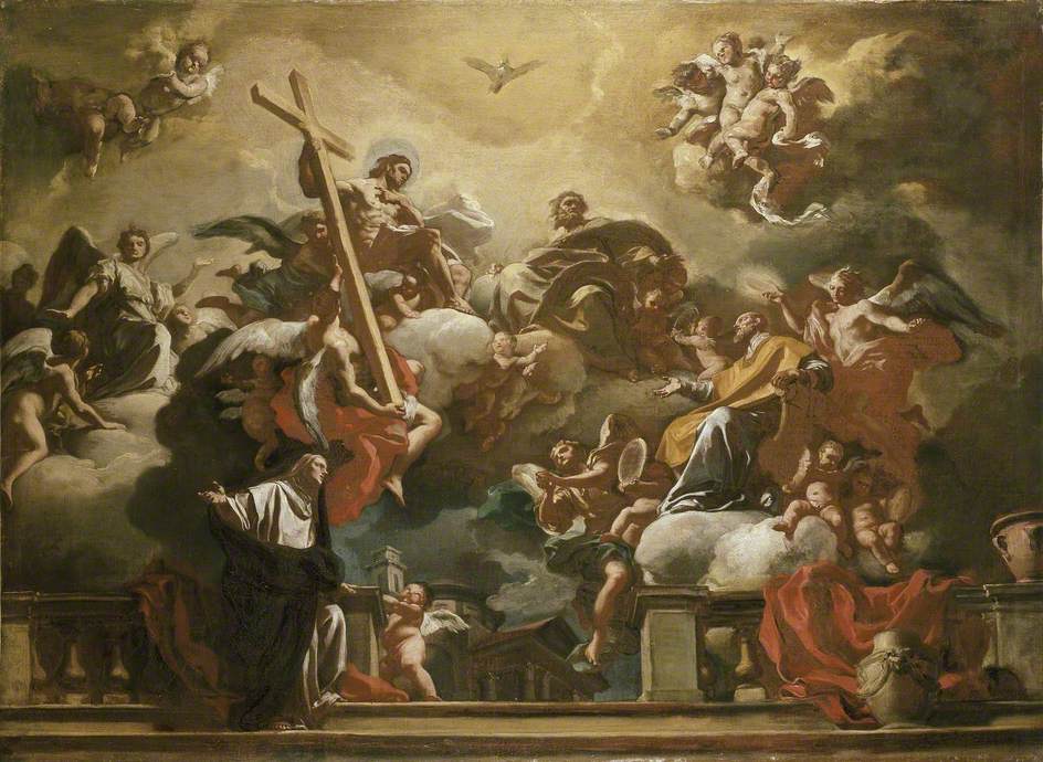 La Sainte Trinité avec saint Philippe Néri en gloire - Francesco Solimena