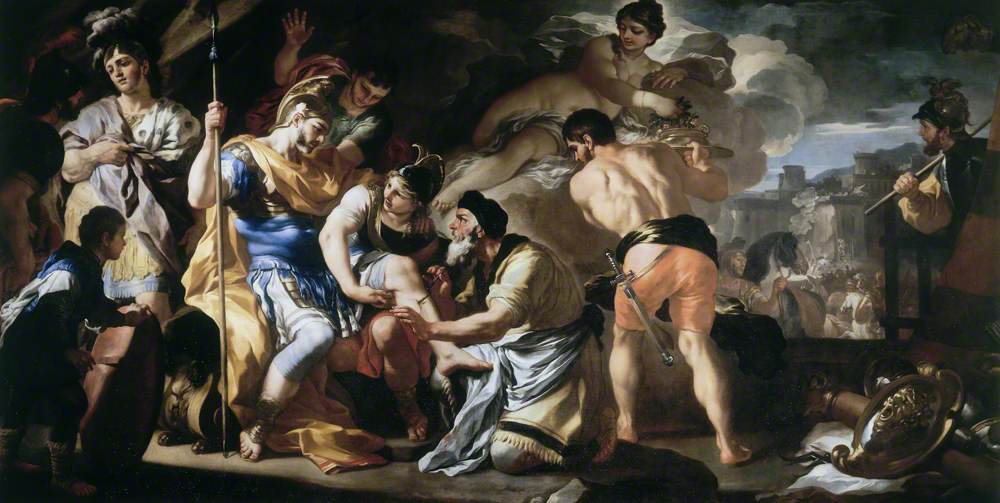 Vénus avec Iapis soignant Énée blessé - Francesco Solimena