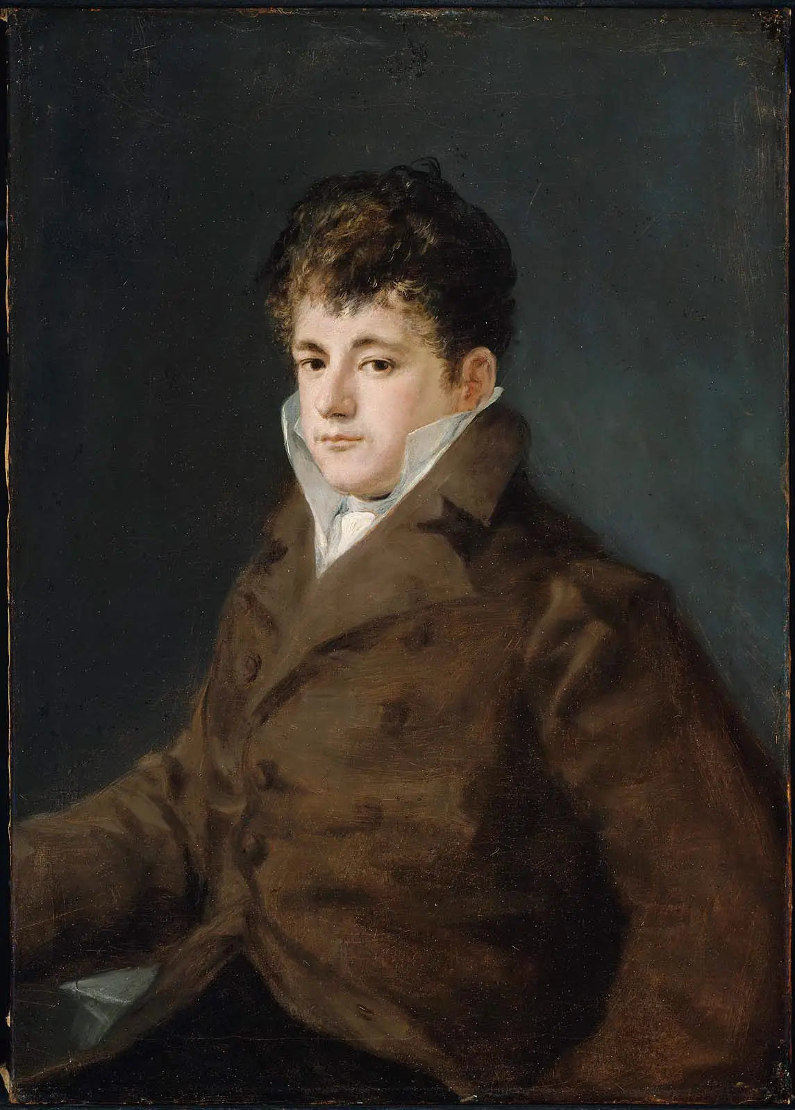 Reproduction du tableau « Portrait d'un jeune homme en marron, peut-être Javier Goya - Francisco de Goya » par Alpha Reproduction en peinture à l’huile