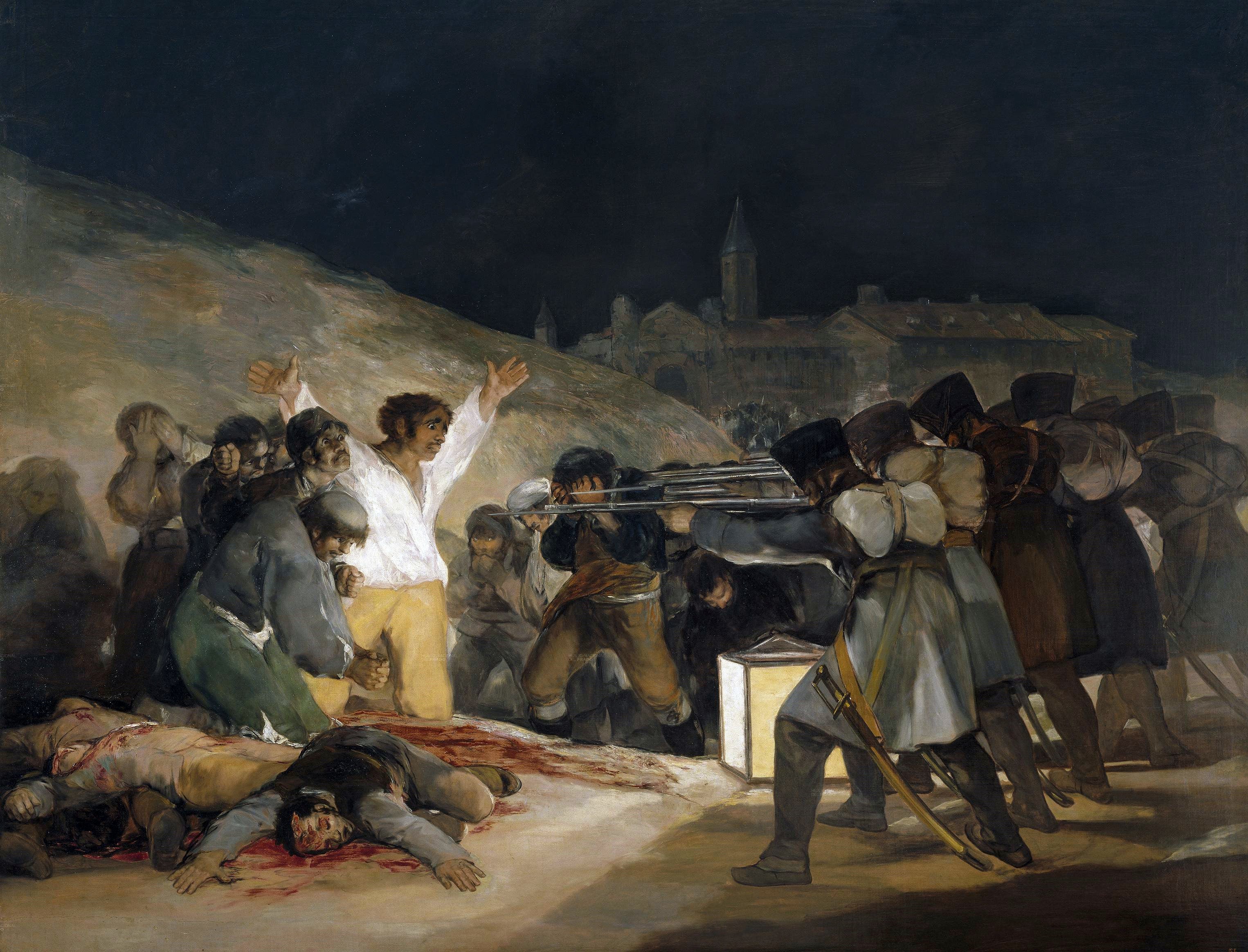 Reproduction du tableau « Tres de Mayo - Francisco de Goya » par Alpha Reproduction en peinture à l’huile