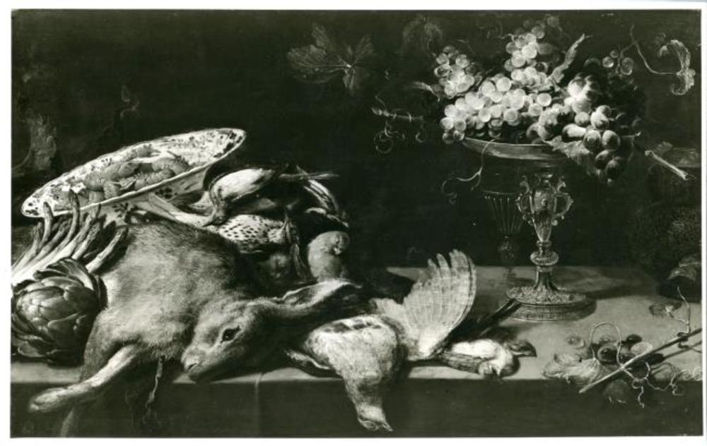 Une nature morte avec du gibier et des fruits sur une table - Frans Snyders