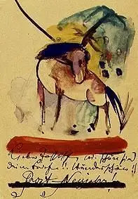 Reproduction du tableau « Q30073364 - Franz Marc » par Alpha Reproduction en peinture à l’huile