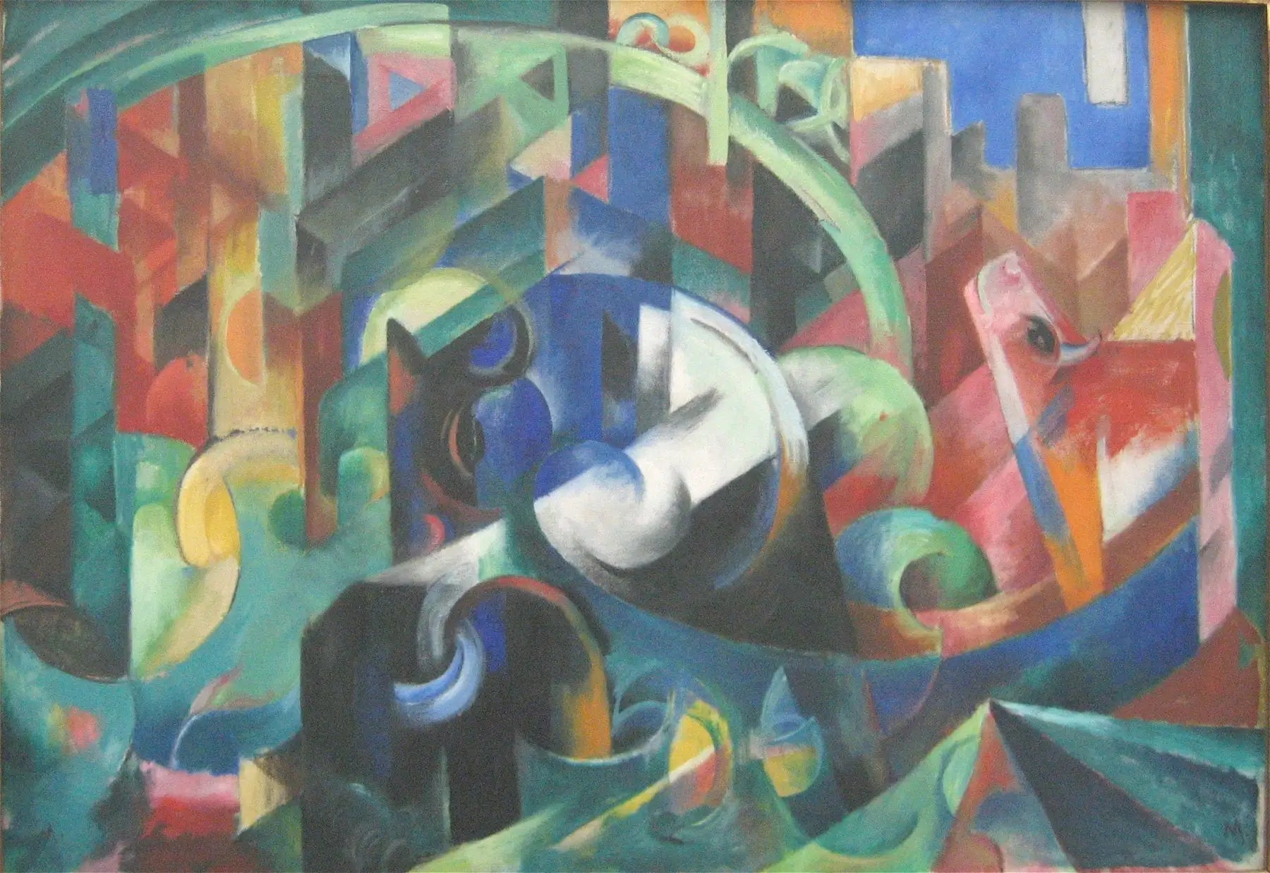 Reproduction du tableau « Bovins I - Franz Marc » par Alpha Reproduction en peinture à l’huile