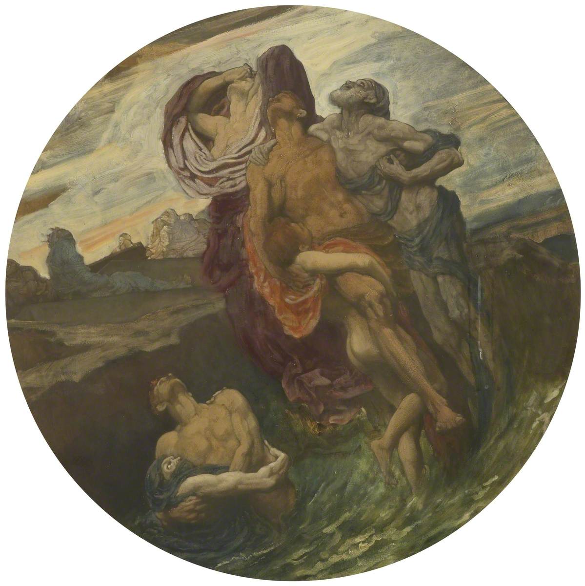 Et la mer rendit ses morts (étude) - Frederic Leighton