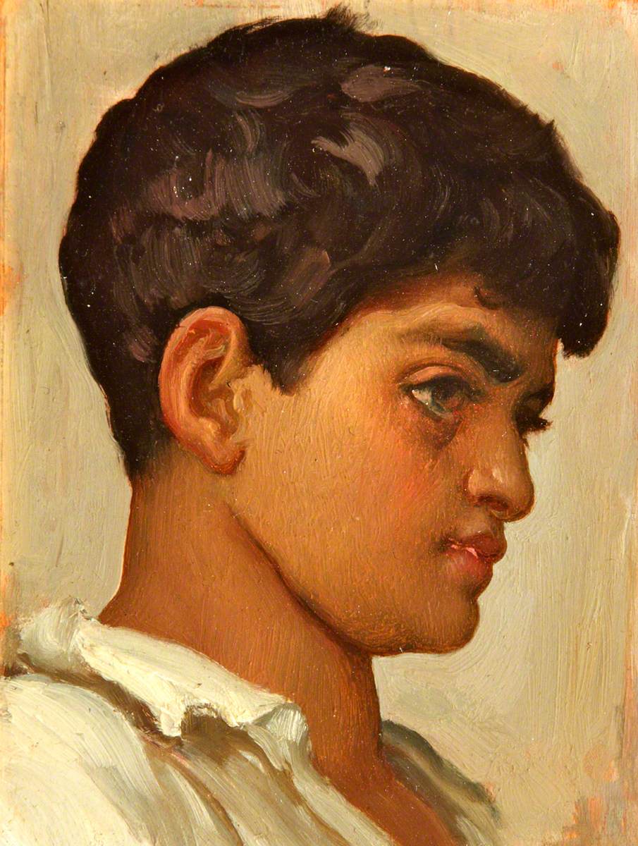 Tête de garçon espagnol - Frederic Leighton