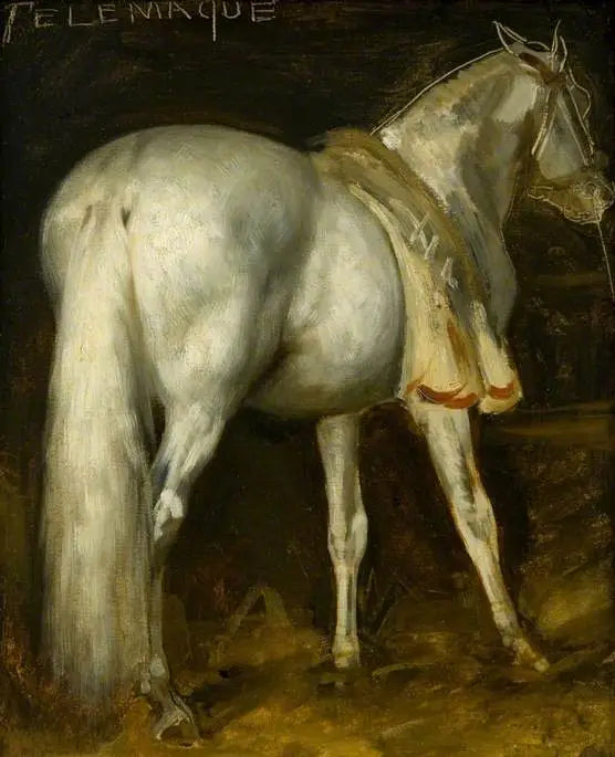 Reproduction du tableau « Le cheval gris « Télémaque » - Théodore Géricault » par Alpha Reproduction en peinture à l’huile