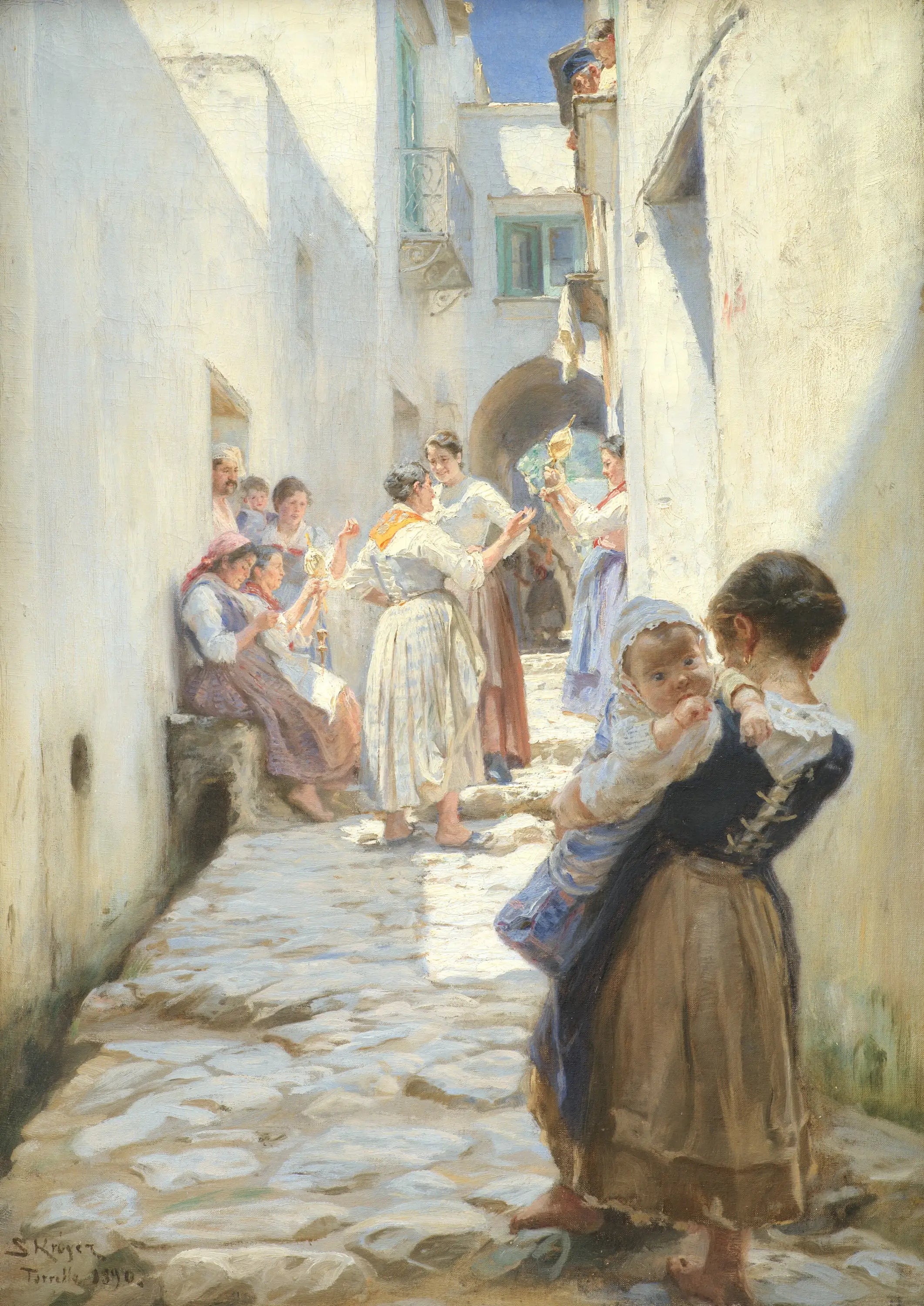 Une rue de Torello Italie - Peder Severin Krøyer - Alpha Reproduction