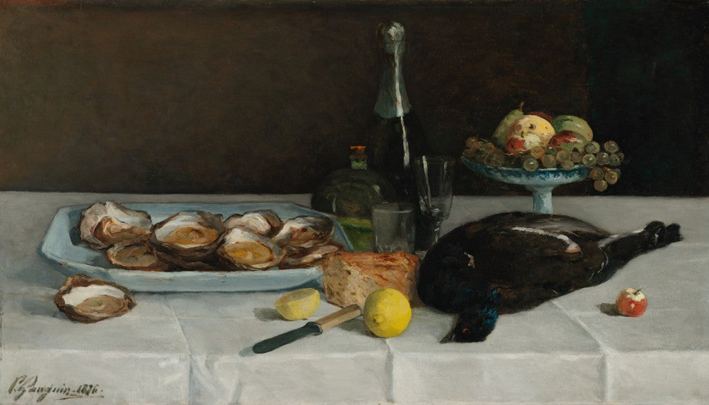 Reproduction du tableau « Nature morte aux huîtres - Paul Gauguin » par Alpha Reproduction en peinture à l’huile