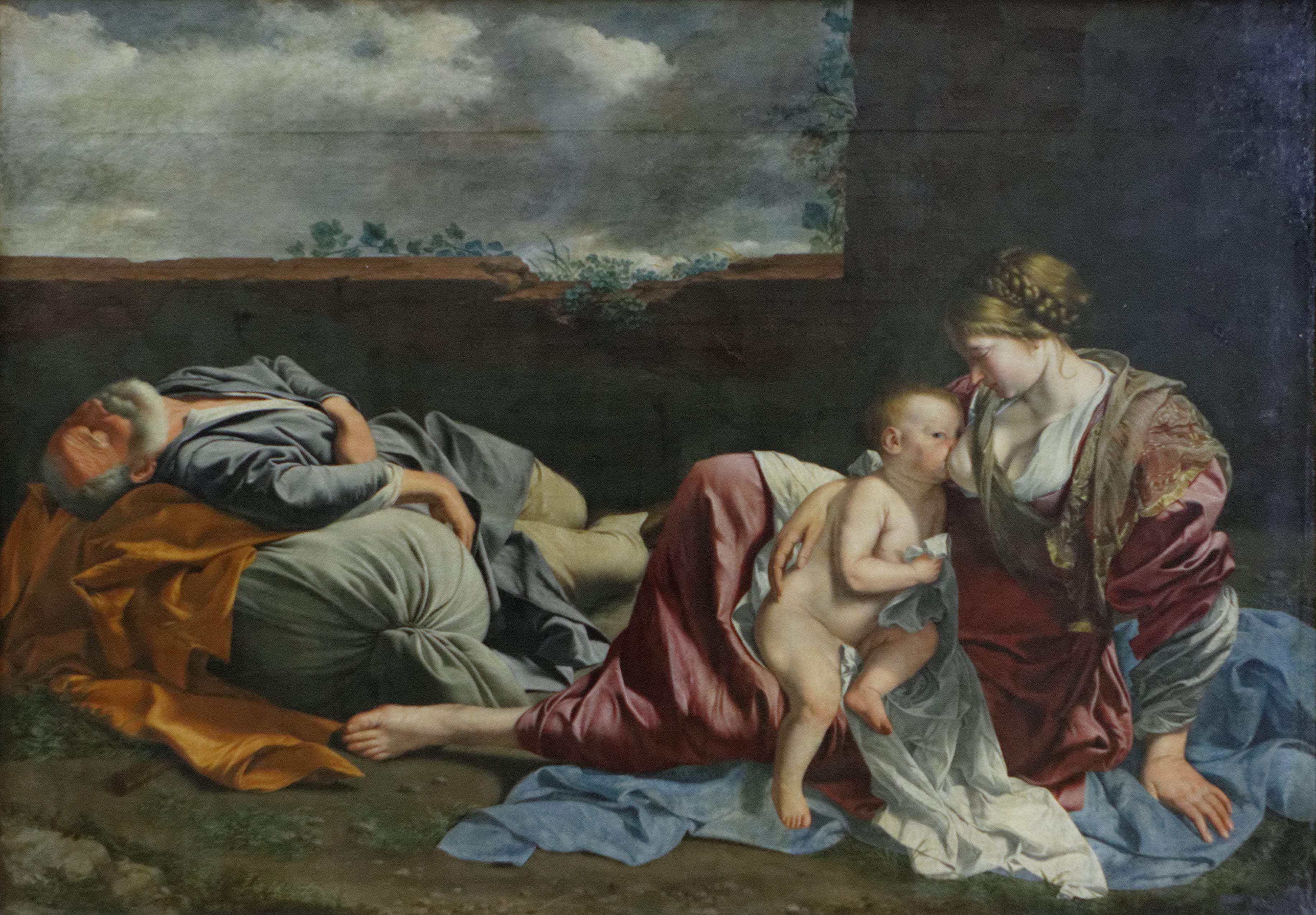 Le Repos de la Sainte Famille pendant la fuite en Égypte - Orazio Gentileschi