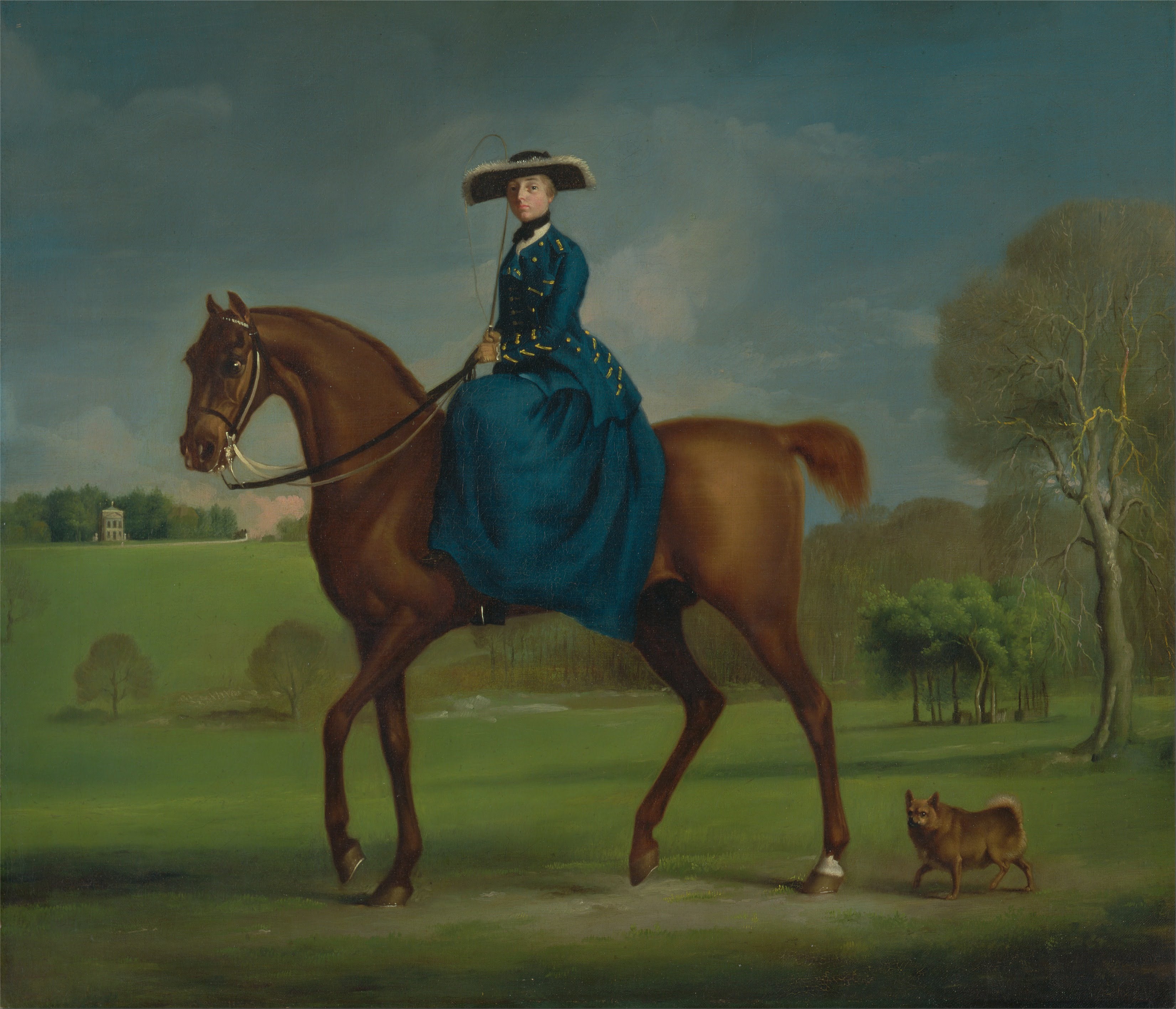 Margaret Newton (née Coningsby), comtesse de Coningsby en costume de Charlton Hunt - George Stubbs