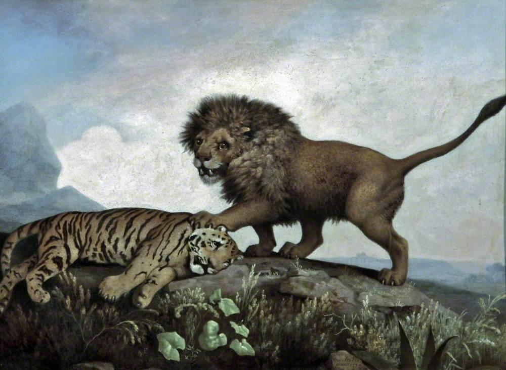 Un lion et un tigre - George Stubbs