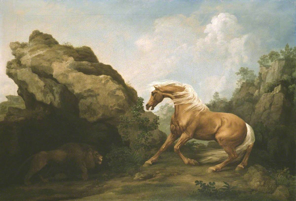 Cheval effrayé par un lion - George Stubbs