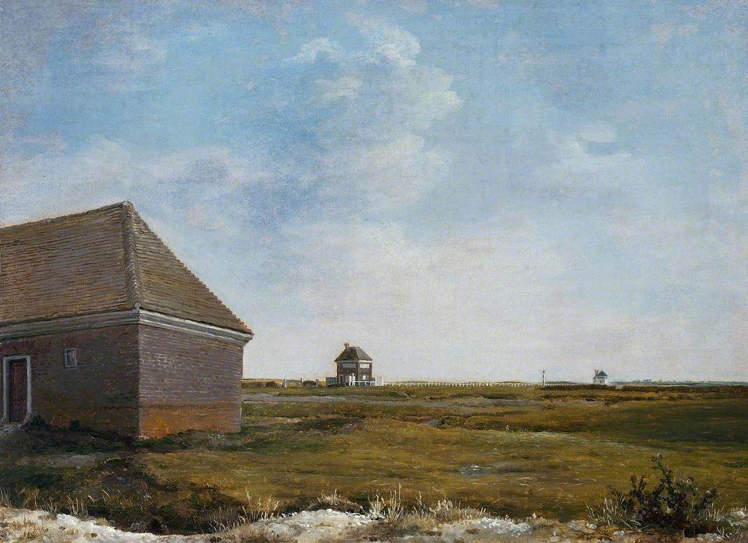 Newmarket Heath, avec une maison en cours de rénovation - George Stubbs