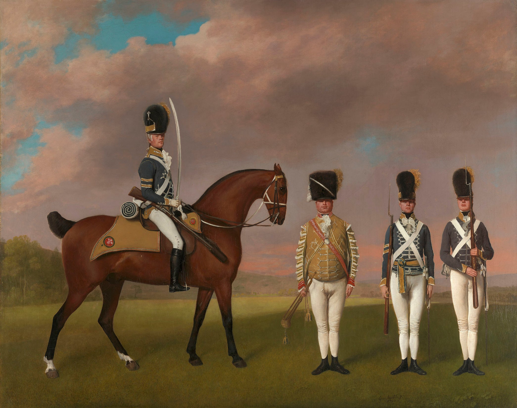 Soldats du 10e régiment de dragons légers - George Stubbs