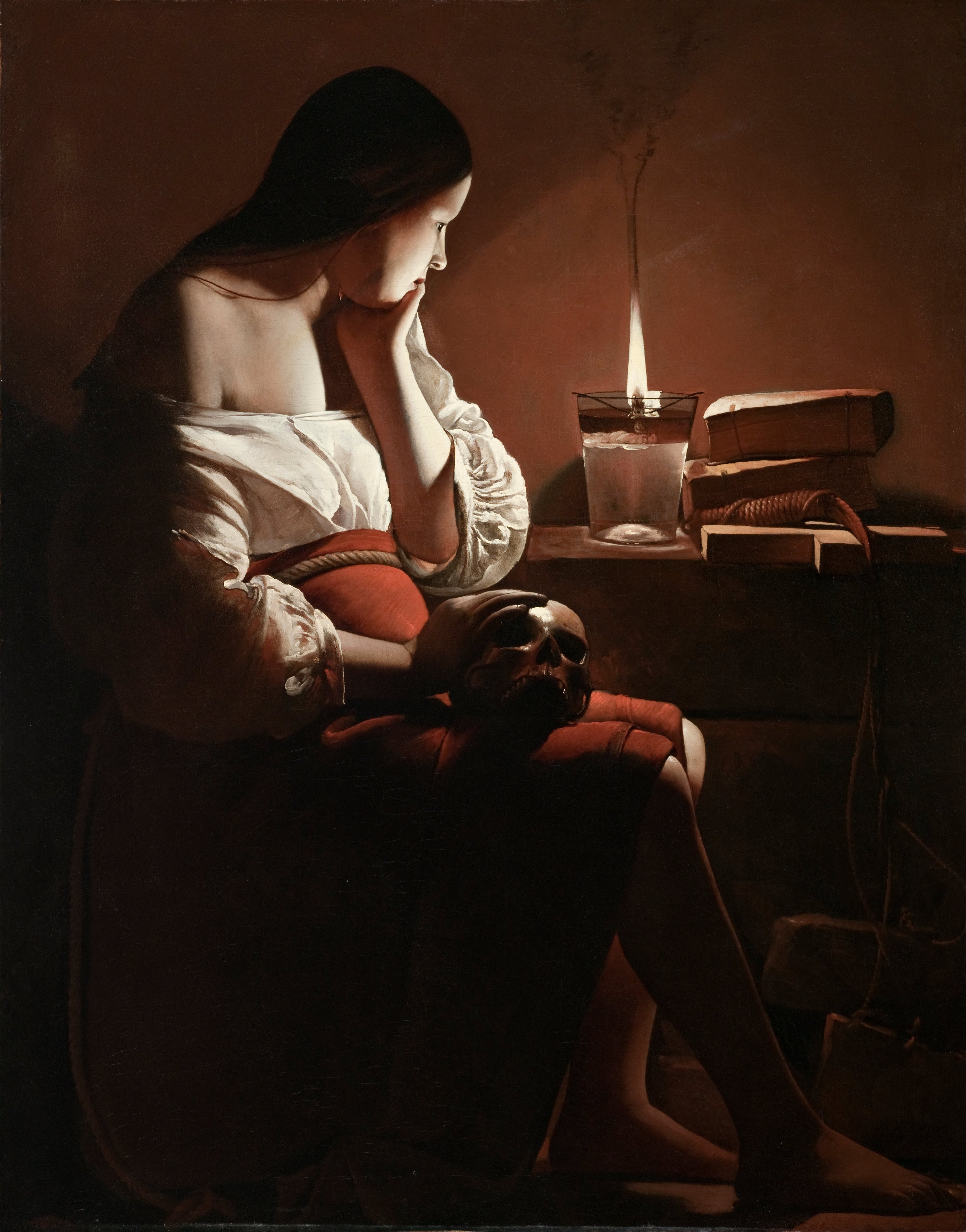 La Madeleine à la flamme fumante - Georges de La Tour