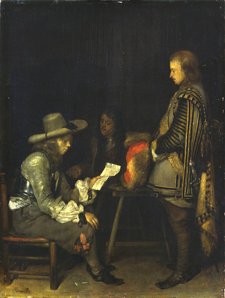 Officier lisant une lettre - Gerard ter Borch