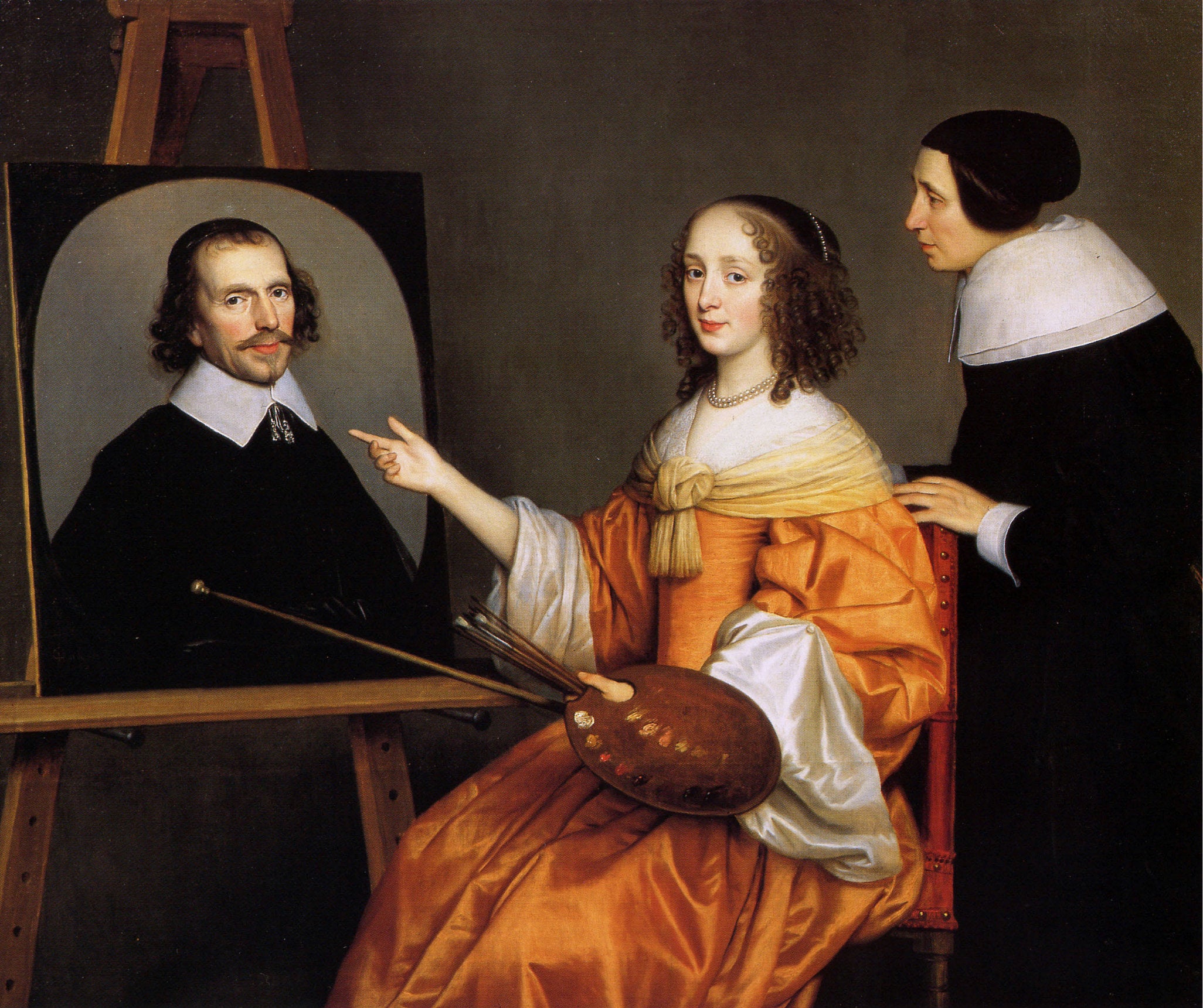 Margareta Maria de Roodere et ses parents, Gerard de Roodere et Maria van Putten - Gerrit van Honthorst